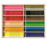 Eberhard Faber 518720 - Set di matite colorate BIG Winner, 96 matite colorate in 18 colori diversi, in astuccio di legno