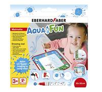Eberhard Faber 524130 - Tappetino da colorare Aqua Fun, circa 32 x 32 cm, grande tappetino con 2 motivi da colorare e superficie libera da colorare, inclusa matita acquatica