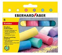 Eberhard Faber 526506 - Pastelli da strada in 6 colori vivaci, in astuccio di cartone, per disegnare in modo colorato su asfalto, strade e marciapiedi