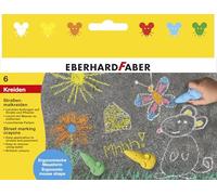 EBERHARD FABER 526561 - Gessetti da colorare per strada, 6 gessetti per bambini dai 3 anni in su