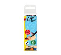 Eberhard Faber 559502 - Set di penne per tatuaggi Beach, 4 penne in astuccio di plastica con 4 stampini