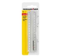 Eberhard Faber 570008 - Righello in alluminio, lungo circa 15 cm, con scala millimetrica e centimetrica, antiscivolo, per uso scolastico, ufficio e tempo libero