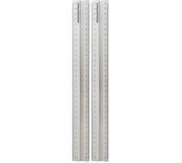 Eberhard Faber 570009 - Righello in alluminio, circa 30 cm, righello in metallo antiscivolo e infrangibile (Confezione da 2)