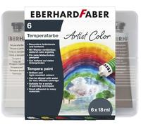 EBERHARD FABER 575505 - Tempera in tubetto EFA Color, 6 tubetti di Colori per la Scuola, 18 ml ciascuno, diluibili e miscelabili