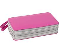 Eberhard Faber 577429 - Astuccio per matite per bambine in pelle rosa a due piani con 24 pezzi