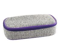 Eberhard Faber 577433 - X-Style PRO Jumbo Schlamperbox en Gris/Violet, étui à Crayons avec fermeture éclair et Grand compartiment Principal
