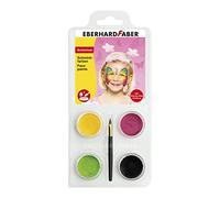 Eberhard Faber 579022 - Set per il trucco dei bambini Butterfly, 4 colori per il trucco con pennello e istruzioni