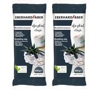 Eberhard Faber 599025 - Argilla da modellare bianca essiccabile all'aria, 2 x 500 g EFA Plast Classic argilla-bassante