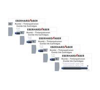 EBERHARD FABER 599047 - Cartucce d'inchiostro combinate blu royal, 25 cartucce adatte a tutte le penne stilografiche