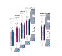EBERHARD FABER 599049 - Ricariche per penne gel cancellabili, 15 ricariche, 5 rosa, 5 viola e 5 azzurro cielo, per penne a sfera cancellabili