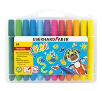 Eberhard Faber Colori 551224 Felt Tip Pens in 24 Colours, Ergonomic Triangular S