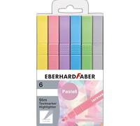 Eberhard Faber Evidenziatori sottili, tonalità pastello, confezione da 6 penne colorate, per segnare, documentare, libri, scuola, lavoro, università, ufficio, insegnanti, studenti, articoli di