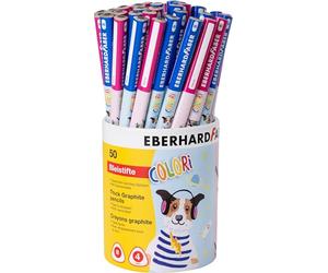 Eberhard Faber - Matite per scrivere Colori, 50 pezzi, durezza B | Matite resistenti alla rottura, durezza B, per la scuola, la scuola materna e i primi esercizi di scrittura
