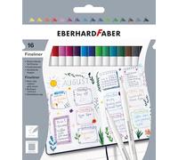 EBERHARD FABER 551516 - Set Fineliner con 16 penne, pennarelli in colori vivaci, larghezza linea 0,4 mm