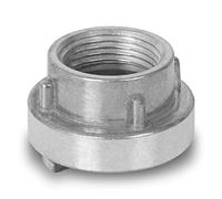 EBERTH 1" Accoppiamento Storz 25-D, Accoppiamento Fisso, Raccordo per Tubo Flessibile in 1 Pollice, Diametro filettatura interna 33mm, Raccordo ad Alta Pressione in Alluminio Incl. Guarnizione