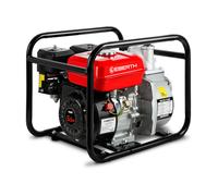 EBERTH 6,5CV Motopompa a Scoppio 4 Tempi 60.000l/h, Raccordo 3 Pollici, Pompa Acqua fino a 30m Altezza Massima Acqua, Aspira fino a 7m, Pompa Autoadescante, Motore a Scoppio e Avviamento a Strappo