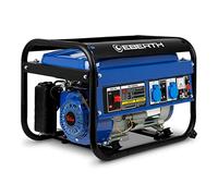 EBERTH 3000Watt Generatore di Corrente con Motore a Benzina 4 Tempi 6,5CV, Raffreddato ad Aria, 2x 230V, 1x 12V, Avviamento a Strappo, Regolatore automatico di Tensione AVR
