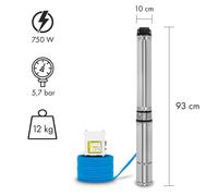 EBERTH 4" Pompa sommersa per pozzo, pompa sommersa acque chiare con 370W-2200W