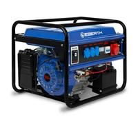 EBERTH 5500Watt Generatore di Corrente Portatile con Avviamento Elettrico, Motore a Scoppio 4 Tempi 13 CV, Trifase, 1x 400V, 2x 230V, 1x 12V Regolatore Tensione Automatico AVR, Fusibile Livello Olio