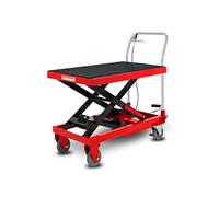 EBERTH Carrello Sollevatore Capacità di Sollevamento Idraulico fino a 150kg, Piattaforma Elevatrice in Acciaio (Ruote Robuste e Silenziose, Tavola 708x450mm, Altezza di Sollevamento 225-700mm, Freno)