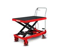 EBERTH Carrello Sollevatore Capacità di Sollevamento Idraulico fino a 300kg, Piattaforma Elevatrice in Acciaio (Ruote Robuste e Silenziose, Tavola 820x520mm, Altezza di Sollevamento 270-800mm, Freno)