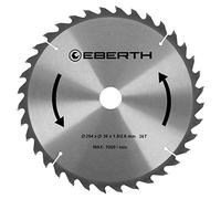 EBERTH Lama sega circolare disco per sega circolare in acciaio con denti in metallo duro per tagli di legno (diametro 254 mm, foro 30 mm, spessore lama 1,8 mm, larghezza di taglio 2,8 mm, 36 denti)