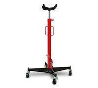 EBERTH Martinetto 500 kg idraulico con altezza di lavoro da 110 a 195 cm, regolabile in continuo, 4 robuste ruote piroettanti, croce di sostegno, martinetto motorizzato con pedale per il pompaggio
