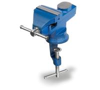 EBERTH Mini morsa con morsetto da tavolo, ruotabile a 360°, larghezza delle ganasce di 60 mm, larghezza massima di bloccaggio di 70 mm, morsa piccola in ghisa e acciaio