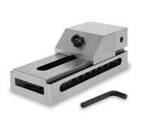 EBERTH Morsa di precisione a serraggio ridotto, larghezza ganasce 100 mm, forza di serraggio massima 125 mm, altezza ganasce 45 mm, in acciaio robusto, per vari lavori, morsa da officina