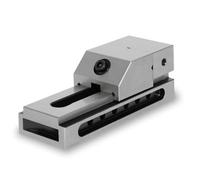 EBERTH Morsa di precisione a serraggio ridotto, larghezza ganasce 50 mm, forza di serraggio massima 65 mm, altezza ganasce 25 mm, in acciaio robusto, per vari lavori, morsa da officina