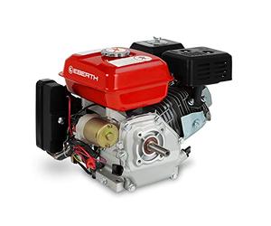 EBERTH Motore a Scoppio 6,5CV, Motore a Benzina 4 Tempi con Albero Ø 20mm, Avviamento Elettronico, Batteria 7Ah 12 V con Fusibile Livello dell'Olio, 1 Cilindro, Cilindrata 196cc, Raffreddato ad Aria