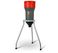 EBERTH Mulino Elettrico per Cereali con Supporto, Motore Elettrico 1000 Watt, Tramoggia da 6L, 300kg/h, lama in acciaio inox, 5 setacci inclusi, Macina Professionale per Produzione di Mangimi