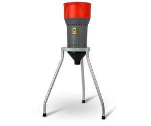 EBERTH Mulino Elettrico per Cereali con Supporto, Motore Elettrico 1000 Watt, Tramoggia da 6L, 300kg/h, lama in acciaio inox, 5 setacci inclusi, Macina Professionale per Produzione di Mangimi
