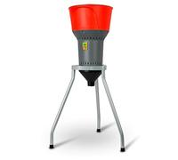 EBERTH Mulino Elettrico per Cereali con Supporto, Motore Elettrico 1300 Watt, Tramoggia da 13L, 400kg/h, lama in acciaio inox, 5 setacci inclusi, Macina Professionale per Produzione di Mangimi
