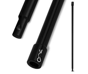 EBERTH Prolunga per Trivella a Scoppio Mototrivella a Benzina, Lunghezza 1000mm, Diametro del Ricettacolo 20mm, Laccato Nero, Inossidabile, Connessione a Spina con Bullone di Sicurezza