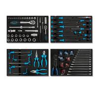 EBERTH Set di Attrezzi 81 Parti Per il Carrello Degli Attrezzi, Inserti in Schiu