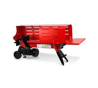 EBERTH Spaccalegna idraulico elettrico 2200W, con potenza di taglio 7t e gabbia, max. fino a 52cm di lunghezza della legna e 25cm di diametro, ruote di trasporto, 230V, orizzontale