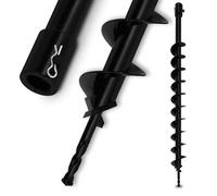 Eberth Trapano da giardino in acciaio, diametro 60 mm, lunghezza 800 mm