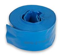 EBERTH Tubo da Giardino Flessibile Piatto Per Pompe 20m, 3 Pollice, 76mm Diametro, PVC Resistente, Industriale, Per Acqua e Irrigazione, Blu