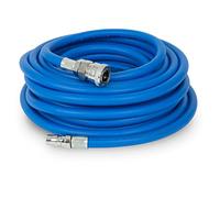 EBERTH Tubo per aria compressa 10m, tubo per compressore con diametro 6mm x 11mm (interno x esterno), attacco rapido 1/4" e pressione di esercizio di 20 bar, Accessori per pistola ad aria compressa