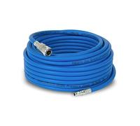 EBERTH Tubo per aria compressa 20m, tubo per compressore con diametro 6mm x 11mm (interno x esterno), attacco rapido 1/4" e pressione di esercizio di 20 bar, Accessori per pistola ad aria compressa