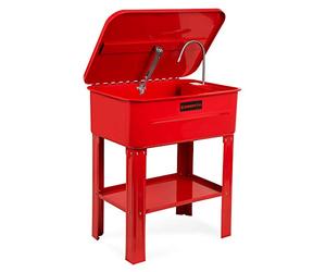 EBERTH Vasca di Lavaggio per Officina con Pompa e Bacino Grande 80L, Vasca Lavapezzi per Officina Auto Inclusa Base Stabile, Vasca di Lavaggio per Officina con capacità della Pompa di 10L/min