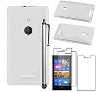 ebestStar - Cover Compatibile con Nokia Lumia 925 Custodia Protezione S-Line Silicone Gel TPU Morbida e Sottile +Penna +3 Pellicole plastica, Trasparente [Apparecchio: 129 x 70.6 x 8.5mm, 4.5'']