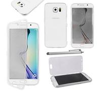 ebestStar - Cover Compatibile con Samsung S6 Edge + Galaxy SM-G928F Edge Plus Custodia Silicone Portafoglio Gel TPU, Protezione Anti Shock + Penna, Trasparente