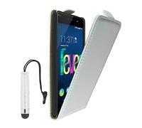 ebestStar - Cover Compatibile con Wiko Fever 4G Custodia Protezione Pelle PU Risvolto Verticale + Mini Penna, Bianco