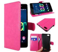 ebestStar - Cover Compatibile con Wiko Fever SE Special Edition Custodia Portafoglio Pelle PU Protezione Libro Flip, Rosa [Apparecchio: 149.5 x 73.9 x 9.1mm, 5.2'']