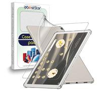 ebestStar - Cover per Google Pixel Tablet, Custodia Silicone Trasparente Protezione TPU Antiurto, Bordi Rinforzati, Trasparente + Vetro Temperato