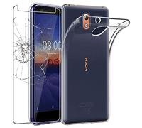 ebestStar - Cover per Nokia Nokia 3.1 (2018), Custodia Silicone Trasparente, Protezione TPU Antiurto, Morbida Sottile Slim, Trasparente + Vetro Temperato