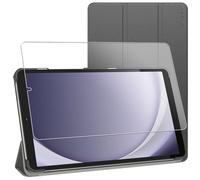 ebestStar - Cover per Samsung Galaxy Tab A9 8.7 (2023) SM-X110, Custodia Protezione Flip Magnetica, Slim Case Sottile Pelle PU, Nero + Vetro Temperato