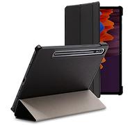 ebestStar - Cover per Samsung Galaxy Tab S7+ SM-T970, Custodia Protezione Flip Magnetica, Slim Case Sottile Pelle PU, Nero